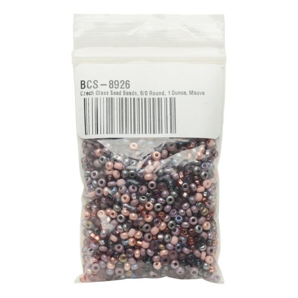 Czech Glass Seed Beads, 8 0 Round, Mauve Whispers Mix (1 Ounce) Cheap - Image 3