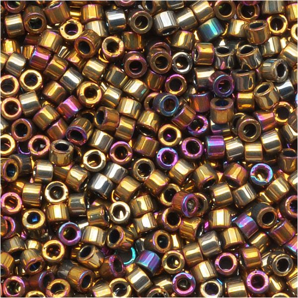 Miyuki Delica Seed Beads, 10 0 Size, Metallic Purple Gold Iris DBM0029 (7.2 Grams) Hot on Sale - Image 2