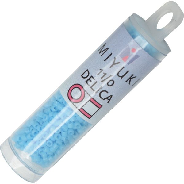Miyuki Delica Seed Beads, 11 0 Size, #725 Opaque Turquoise (2.5  Tube) on Sale - Image 3