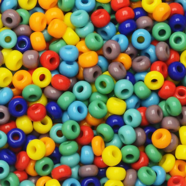 Czech Glass Seed Beads, 8 0 Round, Rainbow Opaque Mix (1 Ounce) For Discount