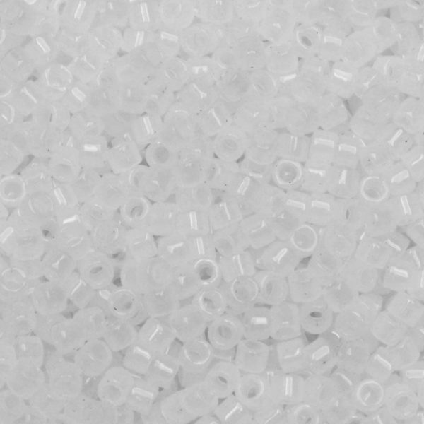 Miyuki Delica Seed Beads, 11 0 Size, #220 White Opal (2.5  Tube) For Sale - Image 2