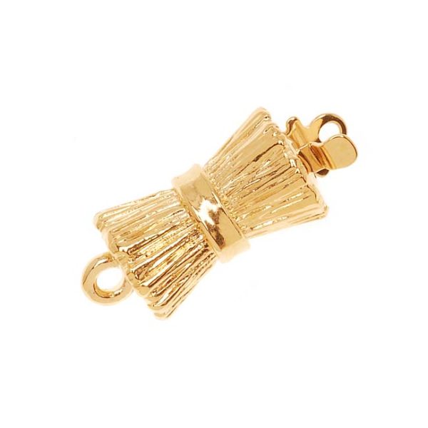 Filigree Box Clasps, 1 Strand Barrel Design 19x8mm, 23K Gold Plated (1 Piece) Online Sale - Image 2