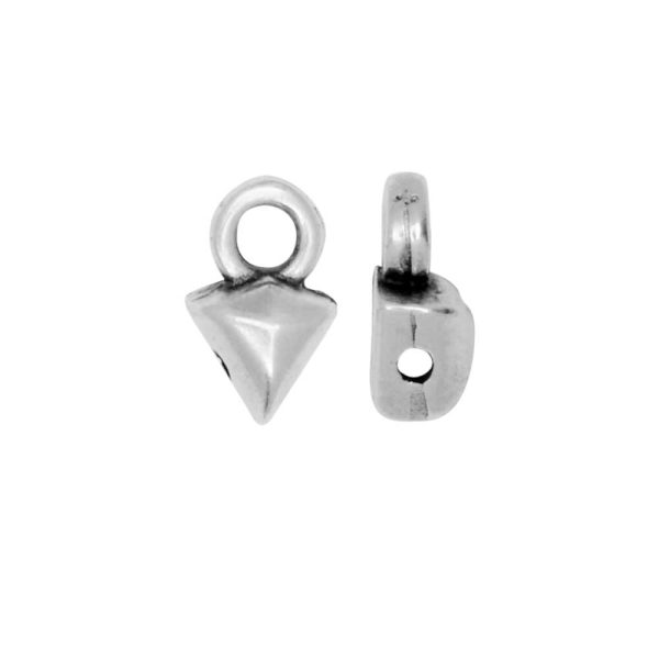 Cymbal Bead Endings fit GemDuo Beads, Kleftiko, 7mm Antiqued Silver (4 Pieces) For Discount