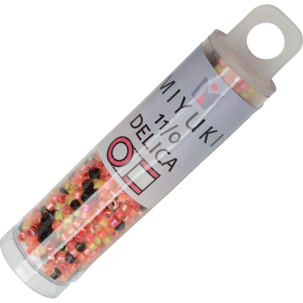 Miyuki Delica Seed Beads, 11 0 Size, #MIX9094 Sunrise Glow Mix (7.2 Gram Tube) on Sale - Image 3