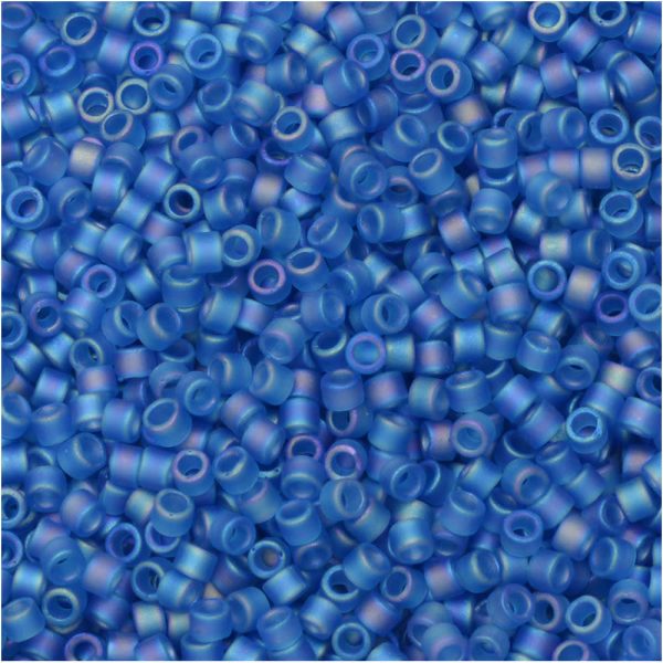 Miyuki Delica Seed Beads, 11 0 Size, #862 Matte Light Blue AB (7.2 Gram Tube) For Sale - Image 2