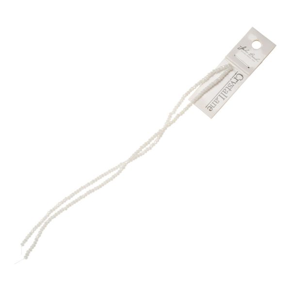 Crystal Beads, Faceted Rondelle 1.5x2.5mm, Opaque White AB (2 Strands) Fashion - Image 3