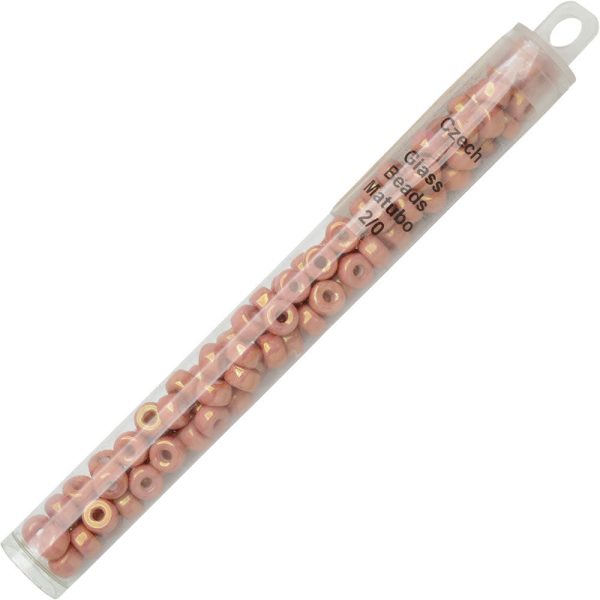 Czech Glass Matubo, 2 0 Seed Bead, Chalk Red Luster (20 Gram Tube) Cheap - Image 3