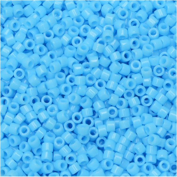 Miyuki Delica Seed Beads, 11 0 Size, #725 Opaque Turquoise (2.5  Tube) on Sale - Image 2