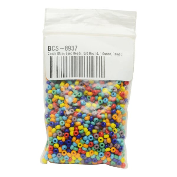Czech Glass Seed Beads, 8 0 Round, Rainbow Opaque Mix (1 Ounce) For Discount - Image 3