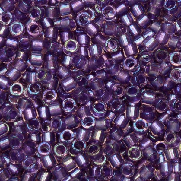 Miyuki Delica Seed Beads, 11 0 Size, #1754 Sparkling Purple Lined Crystal AB (7.2 Gram Tube) Online