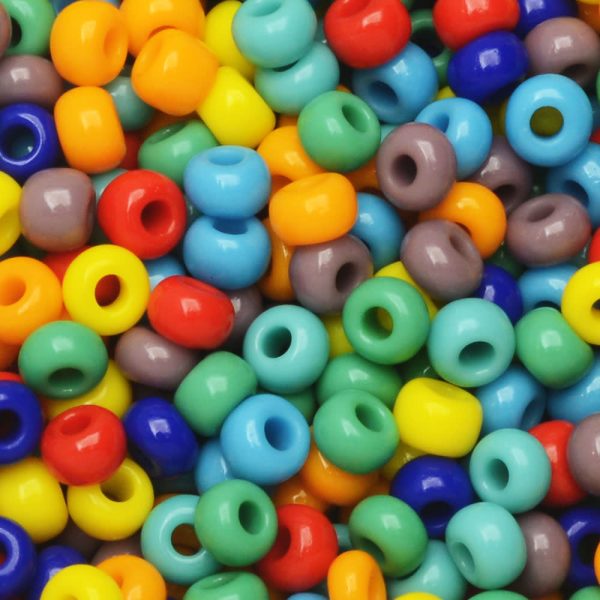 Czech Glass Seed Beads, 8 0 Round, Rainbow Opaque Mix (1 Ounce) For Discount - Image 2