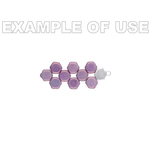 Cymbal Bead Substitute for Honeycomb Beads, Maragas, Hexagon, Loop 6mm, Antiqued Silver Plated (4 Pc) For Discount - Image 3