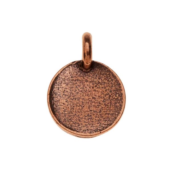 TierraCast Pewter Charm, Round Eye of Horus Symbol 16.5x11.5mm, 1 Piece, Antiqued Copper Plated Sale - Image 2
