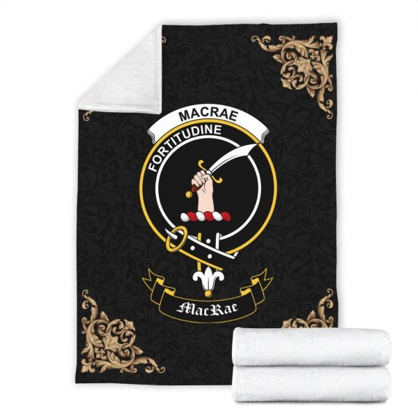 MacRae Crest Tartan Premium Blanket Black Online