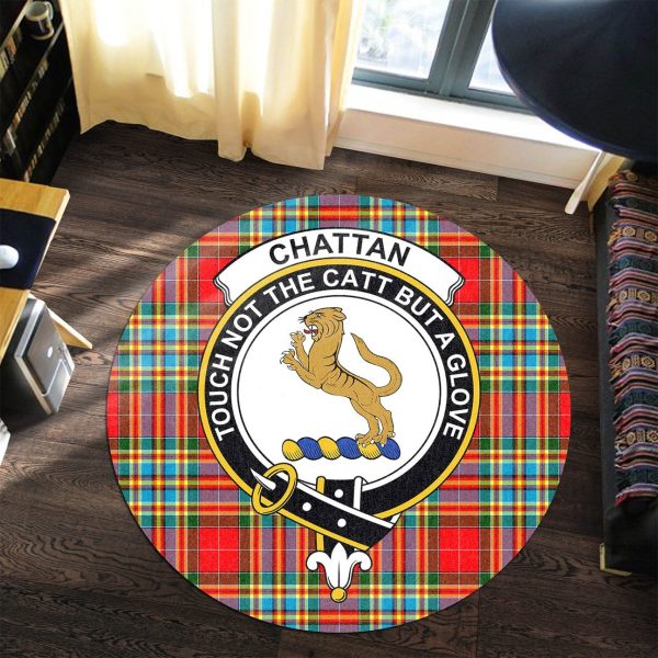 Chattan Tartan Crest Round Rug For Discount - Image 3