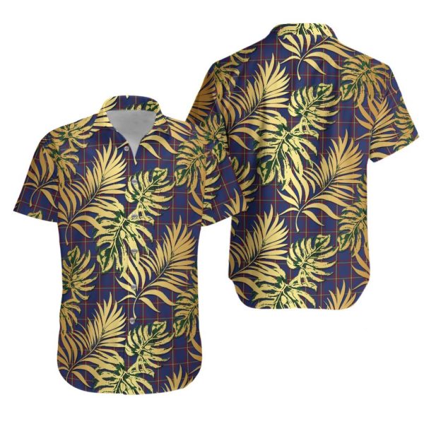 MacLaine of Lochbuie Tartan Vintage Leaves Hawaiian Shirt Online