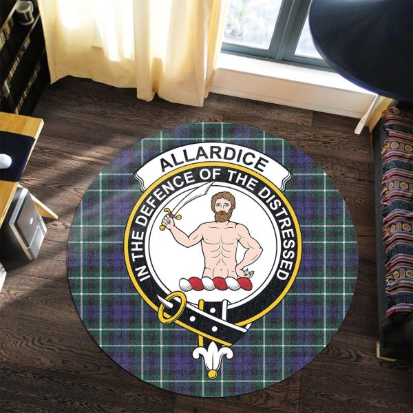 Allardice Tartan Crest Round Rug Cheap - Image 3