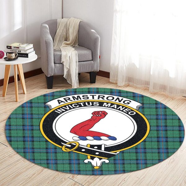 Armstrong Ancient Tartan Crest Round Rug Online Sale - Image 2