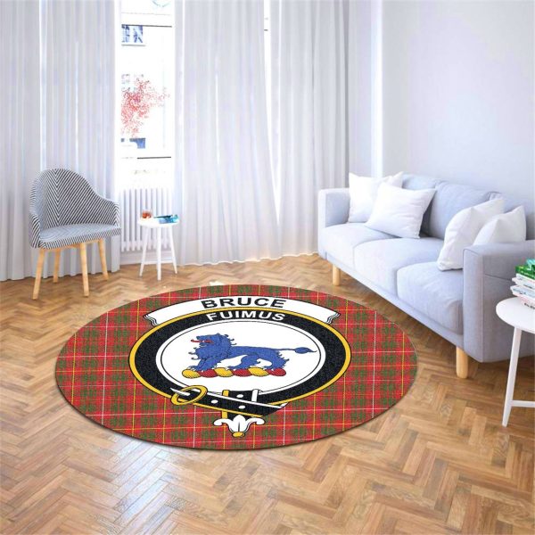 Bruce Modern Tartan Crest Round Rug Online now - Image 4