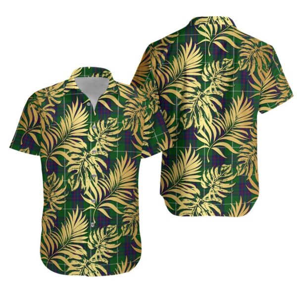MacIntyre Hunting Tartan Vintage Leaves Hawaiian Shirt Sale