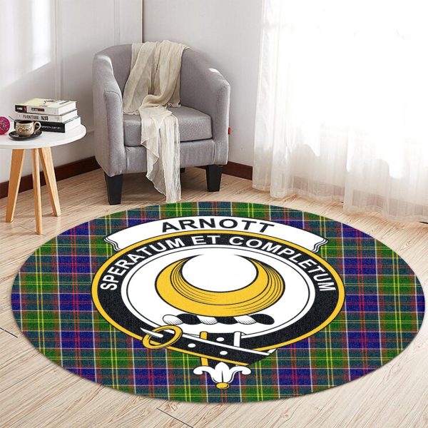 Arnott Tartan Crest Round Rug Cheap - Image 2