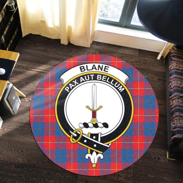 Blane Tartan Crest Round Rug For Discount - Image 3
