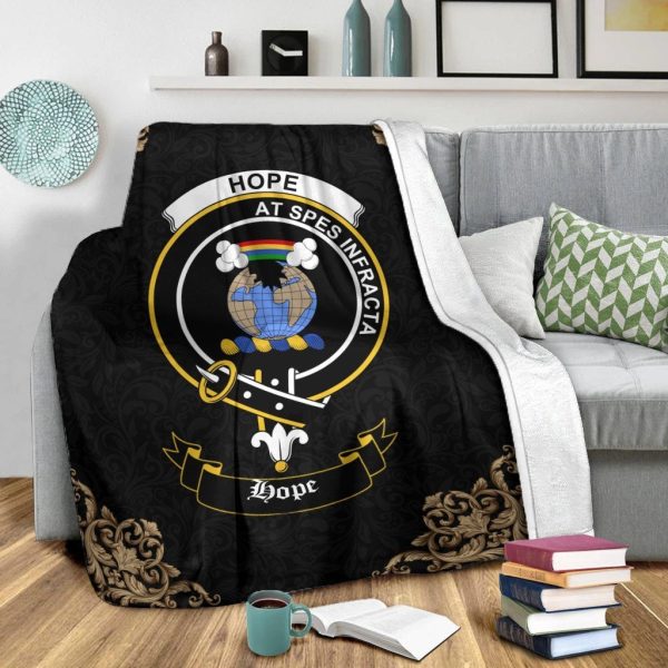 Hope Crest Tartan Premium Blanket Black Supply - Image 2