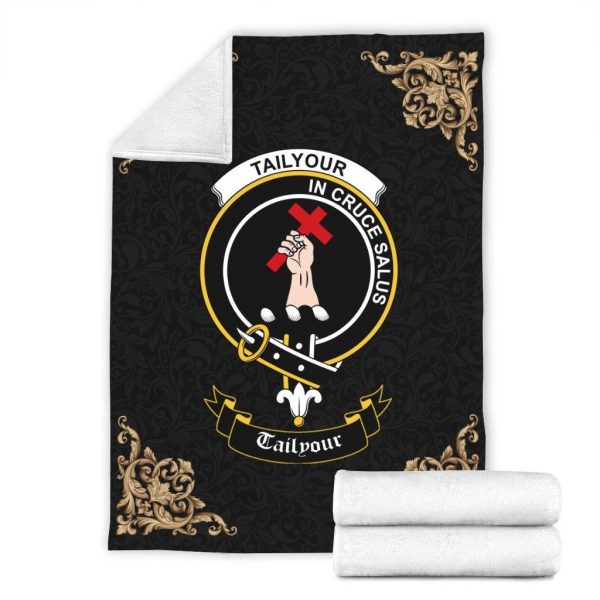 Tailyour (or Taylor) Crest Tartan Premium Blanket Black Supply