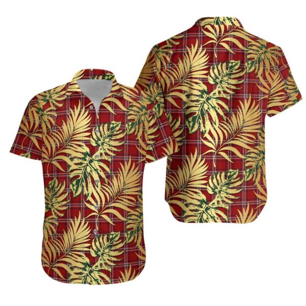 Ramsay 02 Tartan Vintage Leaves Hawaiian Shirt For Sale