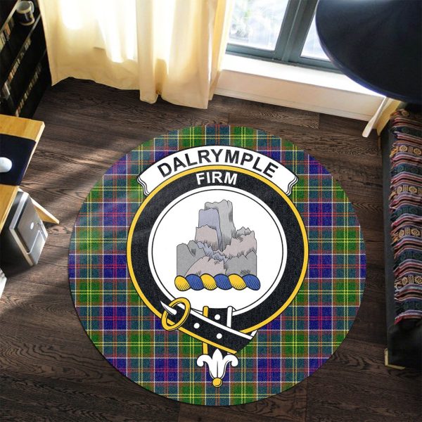 Dalrymple Tartan Crest Round Rug on Sale - Image 3