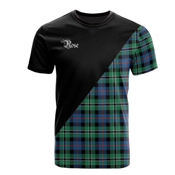 Rose Hunting Ancient Tartan - Military T-Shirt Online now